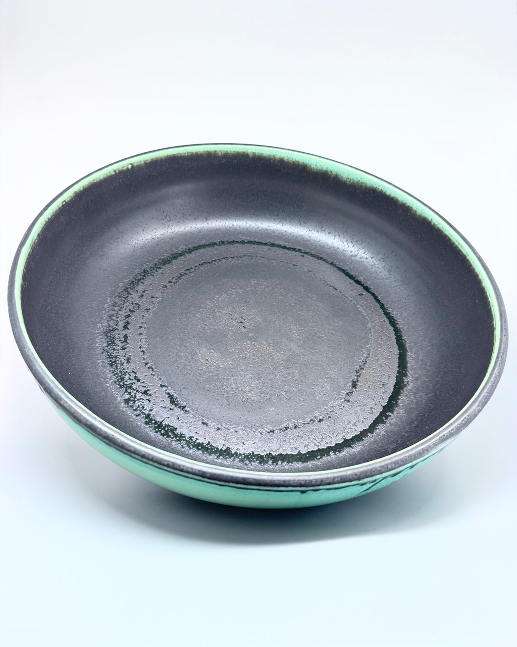 13" Wide Blue Patina serving bowl