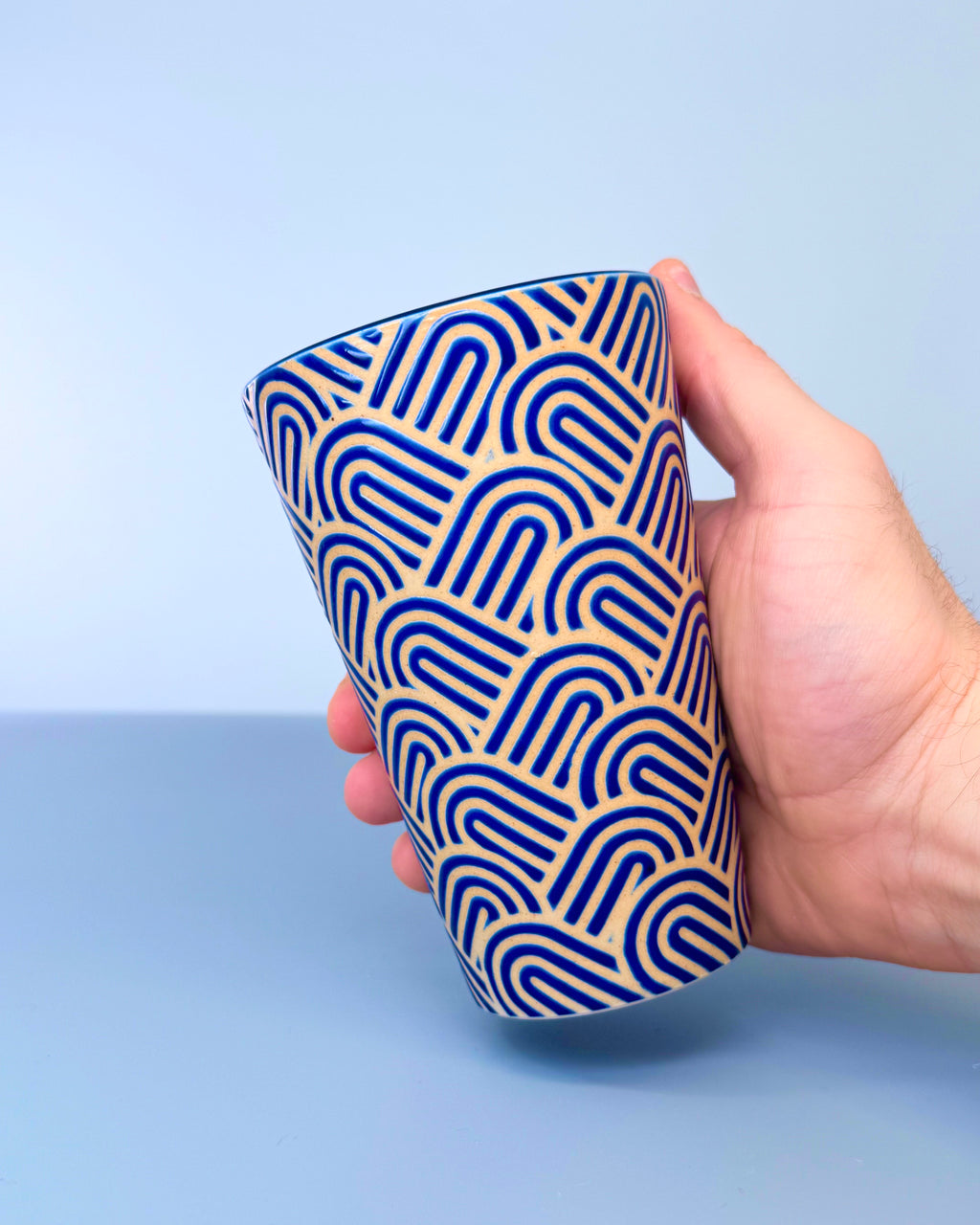 14oz Royal Blue petal vase