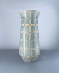 11" Celedon Grid Vase