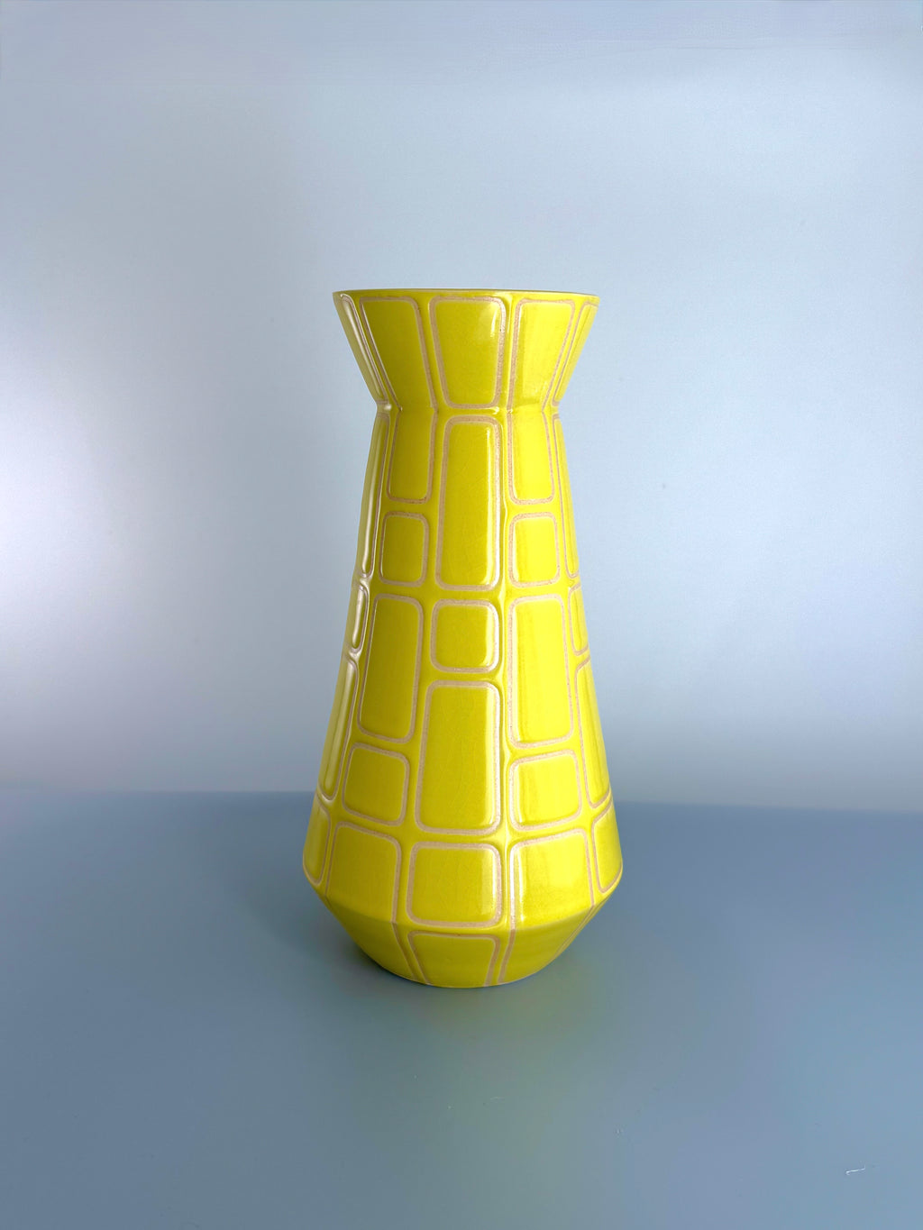 Yellow Geometric Lighthouse Vase (seconds)