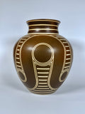 9" Ribbon Vase- Rustic brown